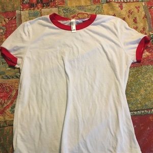 American apparel 50/50 ringer t-shirt